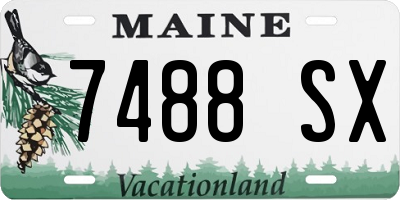 ME license plate 7488SX