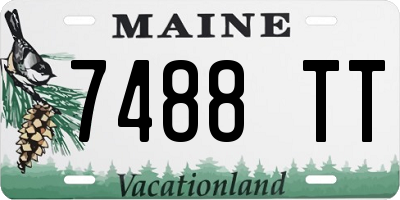 ME license plate 7488TT