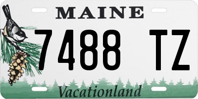 ME license plate 7488TZ