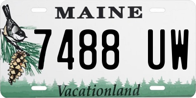 ME license plate 7488UW