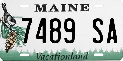 ME license plate 7489SA