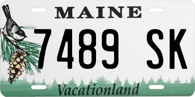 ME license plate 7489SK