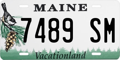 ME license plate 7489SM