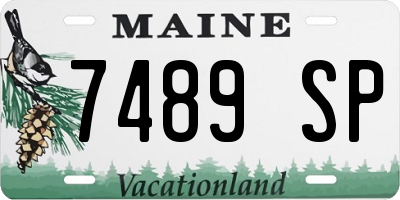 ME license plate 7489SP