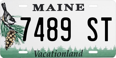 ME license plate 7489ST