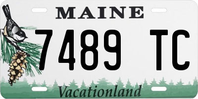 ME license plate 7489TC