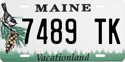 ME license plate 7489TK