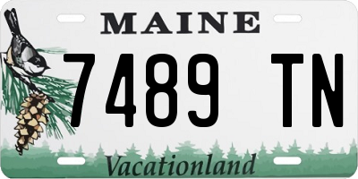 ME license plate 7489TN