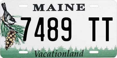 ME license plate 7489TT