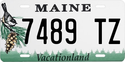 ME license plate 7489TZ