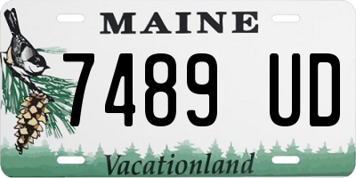 ME license plate 7489UD