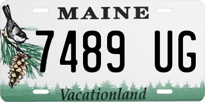 ME license plate 7489UG