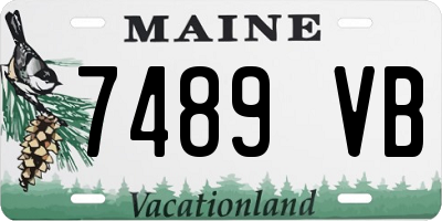ME license plate 7489VB