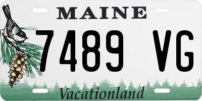 ME license plate 7489VG