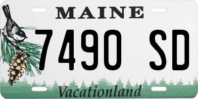 ME license plate 7490SD