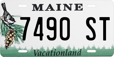 ME license plate 7490ST