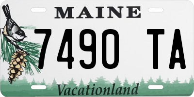 ME license plate 7490TA