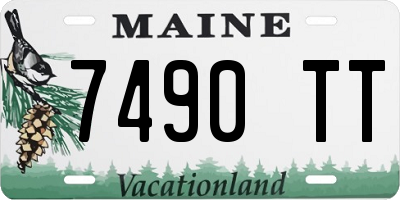 ME license plate 7490TT