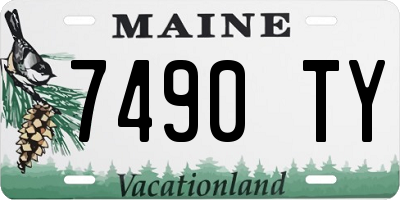ME license plate 7490TY