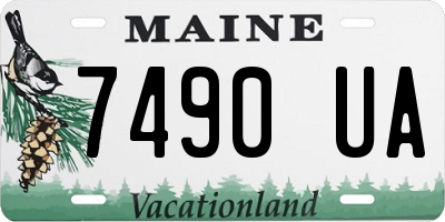 ME license plate 7490UA