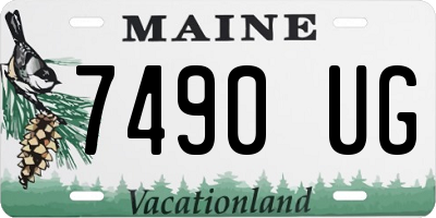 ME license plate 7490UG
