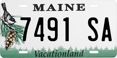 ME license plate 7491SA