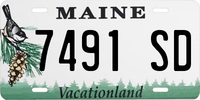 ME license plate 7491SD