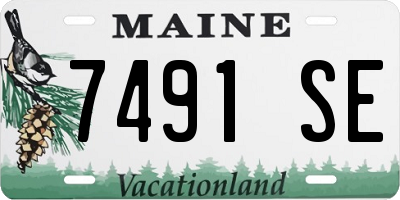 ME license plate 7491SE