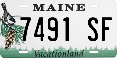 ME license plate 7491SF