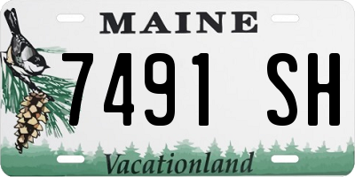 ME license plate 7491SH