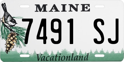 ME license plate 7491SJ