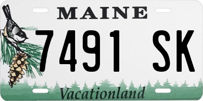 ME license plate 7491SK