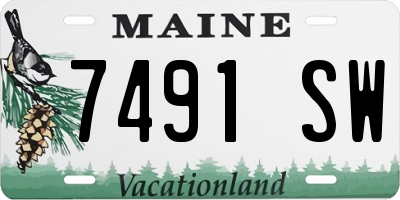 ME license plate 7491SW