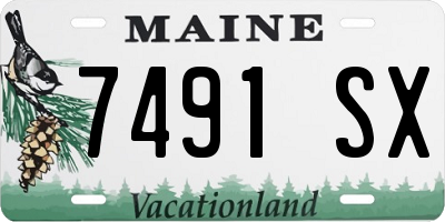 ME license plate 7491SX