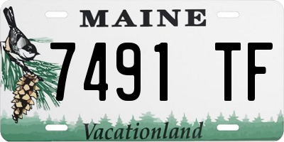 ME license plate 7491TF