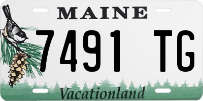 ME license plate 7491TG
