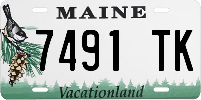 ME license plate 7491TK
