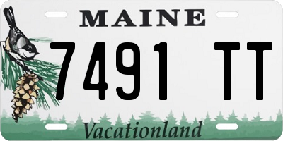 ME license plate 7491TT