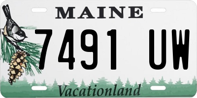 ME license plate 7491UW