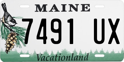 ME license plate 7491UX