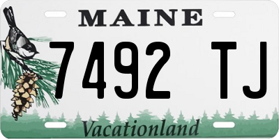 ME license plate 7492TJ