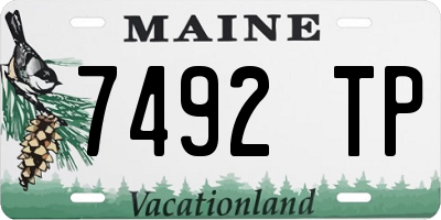 ME license plate 7492TP