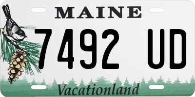 ME license plate 7492UD