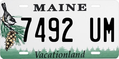 ME license plate 7492UM
