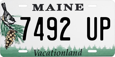 ME license plate 7492UP