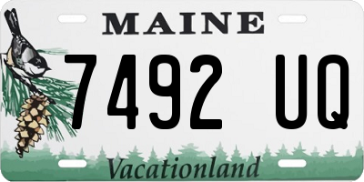 ME license plate 7492UQ