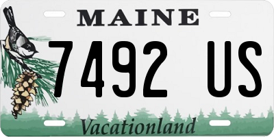 ME license plate 7492US