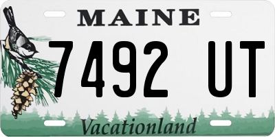 ME license plate 7492UT