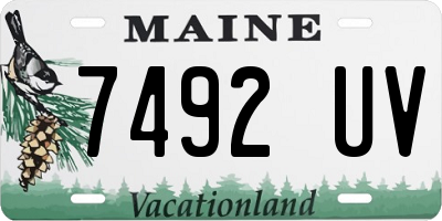 ME license plate 7492UV