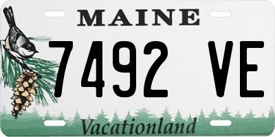 ME license plate 7492VE